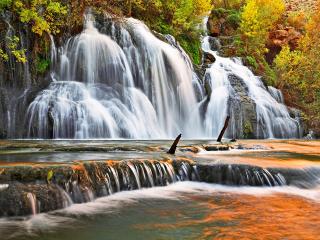 обои Осенние краски водопада фото