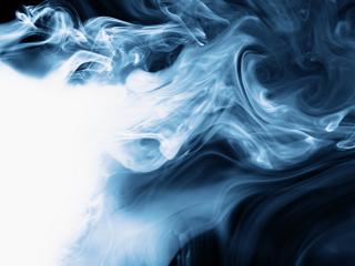 обои Плавный переход дыма с белого в синий фото
