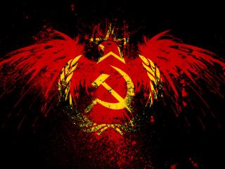 обои Красный орел с символикой советского союза фото