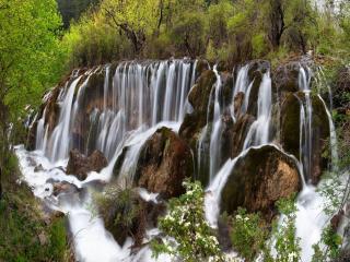 обои Весенний водопад фото