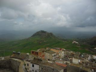 обои Вид сицилийского поселка из горы фото