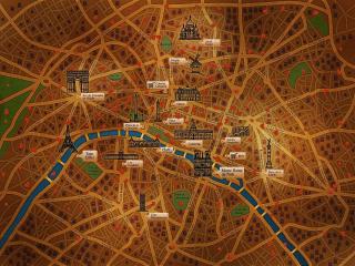 обои Карта города Париж фото