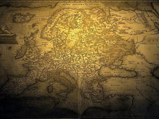 обои Старинная карта Европейского материка фото