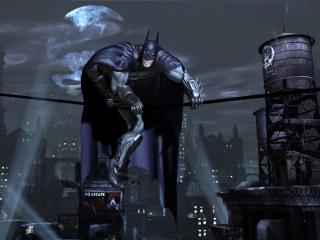 обои Batman супергерой над городом фото