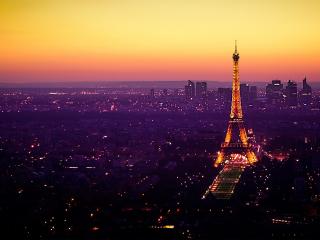 обои Ночной Париж в огоньках фото
