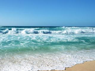 обои Волны зеленоватых вод океана фото