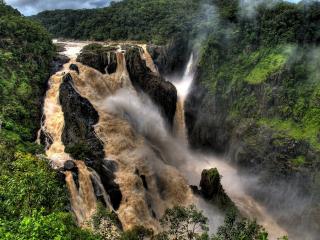 обои Грязные потоки воды водопада фото
