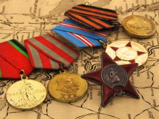 обои Медали и орден красной звезды фото