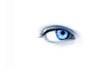 обои Глаз голубой на белом фоне фото