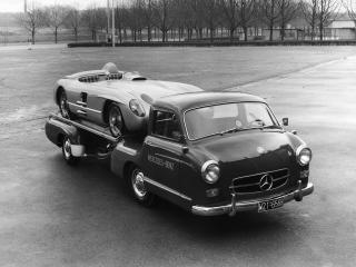 обои Mercedes-Benz Blue Wonder Transporter 1954 серое фото