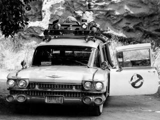 обои Cadillac Ambulance Ectomobile by Miller-Meteor 1984 перед фото