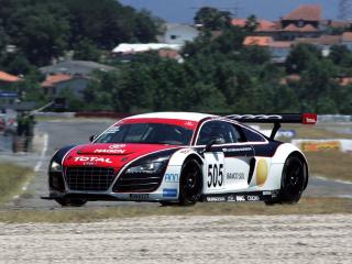 обои для рабочего стола: Audi R8 Grand-Am Daytona 24 Hours 2012 бок