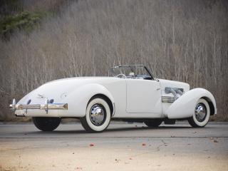 обои для рабочего стола: Cord 812 SC Convertible Coupe 1937 стоит