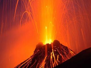 обои Красота извержения вулкана фото