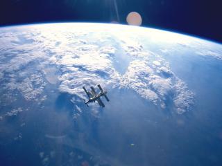 обои Космическая станция в космосе фото