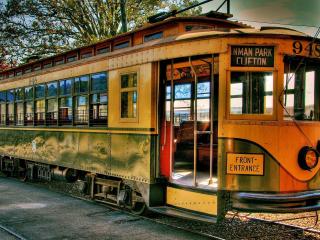 обои Старый вагон трамвая фото