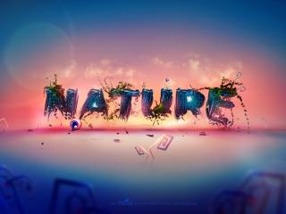 обои для рабочего стола: Надпись nature